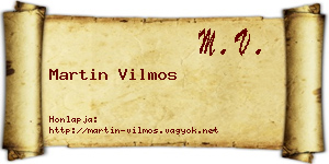 Martin Vilmos névjegykártya