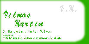 vilmos martin business card